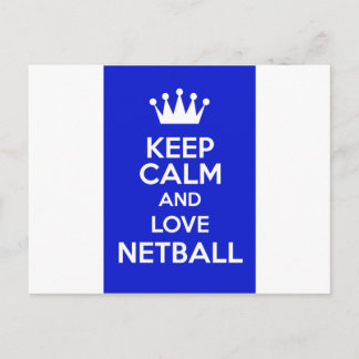 Cartão Postal Mantenha Calma E Ame O Netball