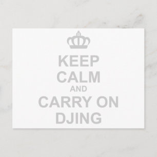 Cartão Postal Mantenha Calma e Carregar no DJing - DJ Disk Jocke