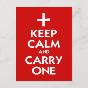 Cartão Postal Mantenha calma e Carregar um