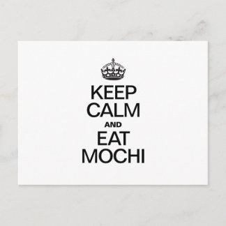 CARTÃO POSTAL MANTENHA CALMA E COMA MOCHI