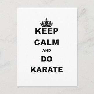 CARTÃO POSTAL MANTENHA CALMA E FAÇA KARATE