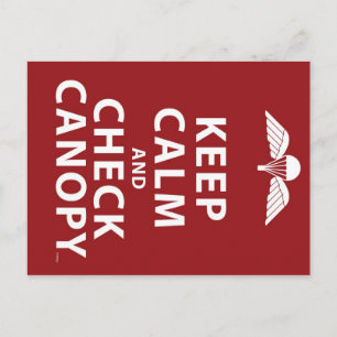 CARTÃO POSTAL MANTENHA CALMA E VERIFIQUE O CANOPY