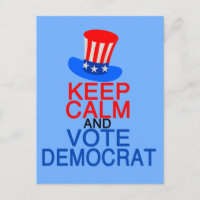 Mantenha calma e vote democrata