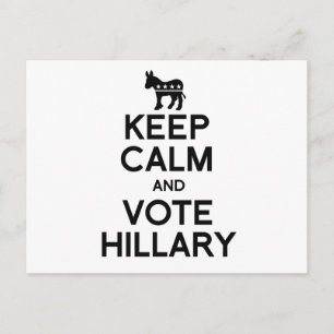 Cartão Postal MANTENHA CALMA E VOTE HILLARY.png