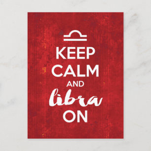 Cartão Postal Mantenha Calma Libra Na Astrologia De Aniversário
