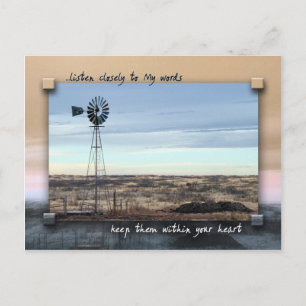 Cartão Postal Mantenha minhas palavras em seu coração