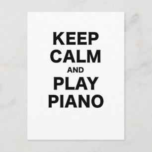 Cartão Postal Mantenha o piano da calma e do jogo