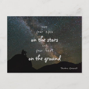Cartão Postal Mantenha Os Olhos Nas Estrelas / Inspiração