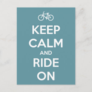 Cartão Postal Mantenha-se calmo e ande de azul