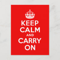 Mantenha-se Calmo e Continue Vermelho