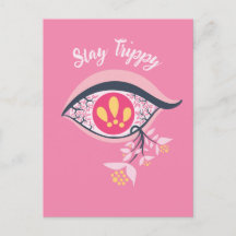 Mantenha Trippy Olho Rosa Psicodélico Floral