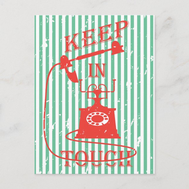 Cartão Postal Manter a citação em contato (Frente)