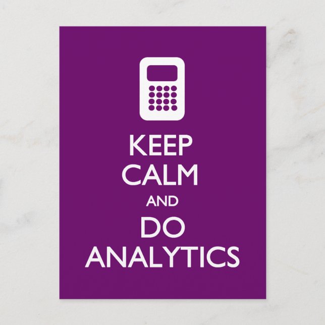 Cartão postal Manter Calm Do Analytics (Frente)