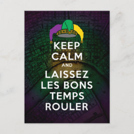 Cartão Postal MANTER CALM e LAISSEZ LES BONS TEMPS ROULER