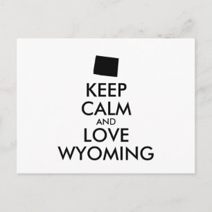 Cartão Postal MANTER CALMA E AMAR WYOMING personalizáveis