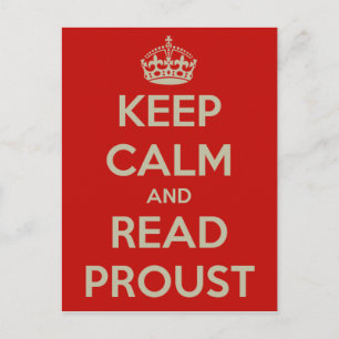 Cartão postal Manter Calmo Proust