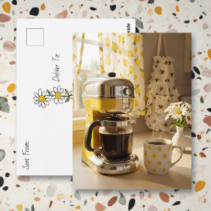 Cartão Postal Manter Contato Só Dizer Olá Café Fofo