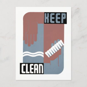 Cartão Postal Manter Limpo