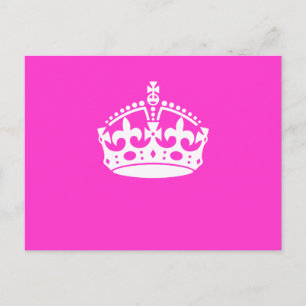 Cartão Postal Manter o ícone real CROWN CROWN a rosa Personaliza