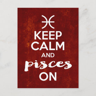 Cartão Postal Manter Peixes Calmos No Horoscópio De Aniversário