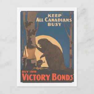 Cartão Postal Manter Todos os Canadianos Ocupados