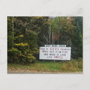 Cartão Postal manter verde-marinho