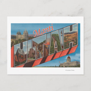Cartão Postal Manti, UtahLarge - Letra ScenesManti, UT