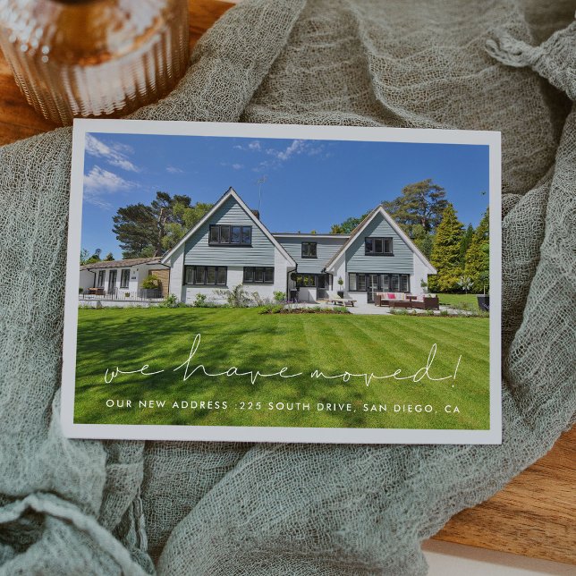 Cartão Postal Manuscrito minimalista, nos movemos (Criador carregado)