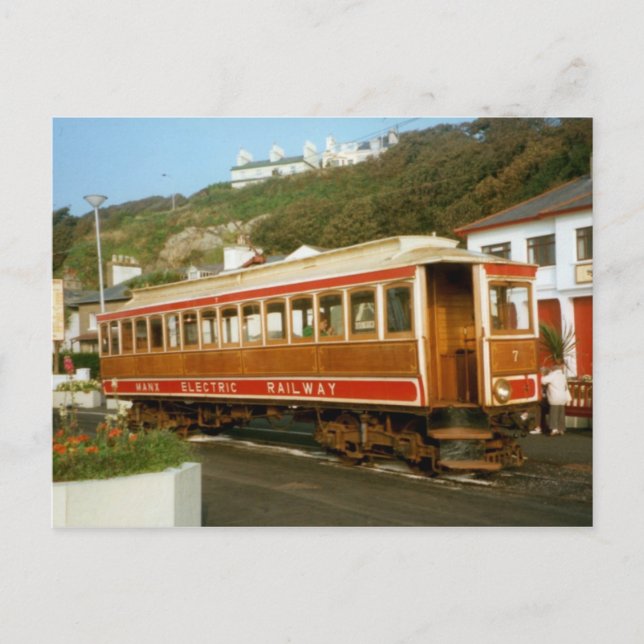 Cartão Postal Manx Electric Rail, Ilha de Man (Frente)
