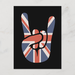 Cartão Postal Mão Brit Rock