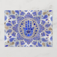 Mão de Hamsa sobre a Mãe de Pérola