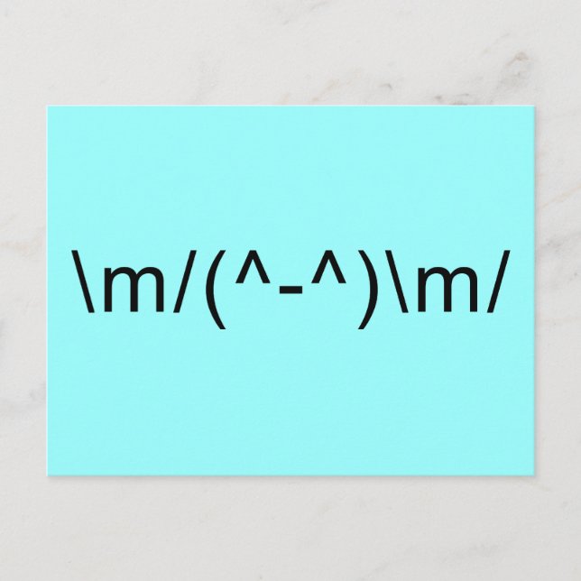 Cartão Postal Mão de Rock (Frente)