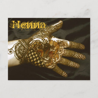 Cartão Postal Mão do Henna do Dogwood