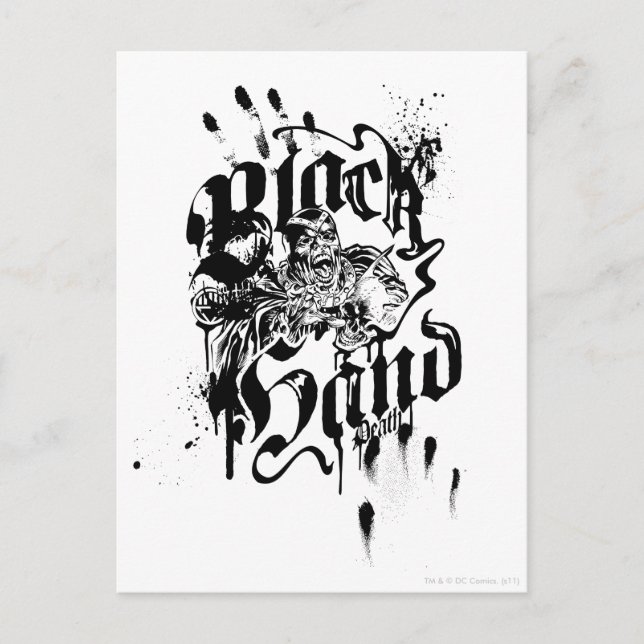 Cartão Postal Mão Preta - Colagem (Frente)