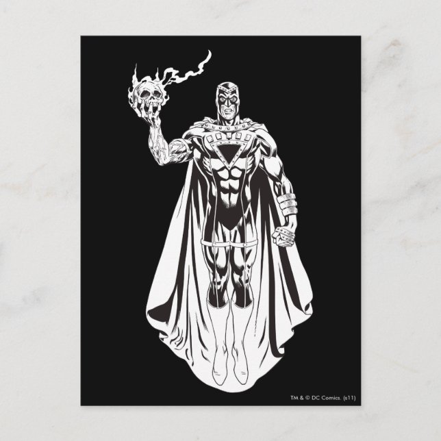 Cartão Postal Mão Preta com Caveira 3 (Frente)