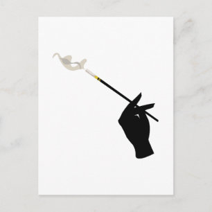 Cartão Postal Mão Segurando Cigarro