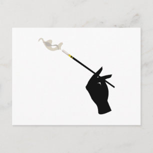 Cartão Postal Mão Segurando Cigarro