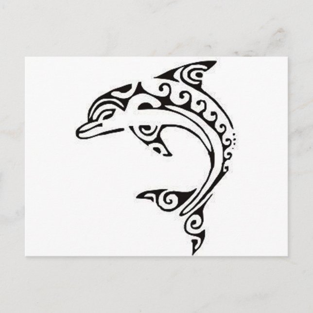 Cartão Postal Maori Dolphin (Frente)