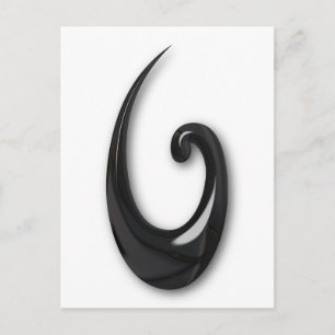 Cartão Postal Maori-Fish Hook-obsidian