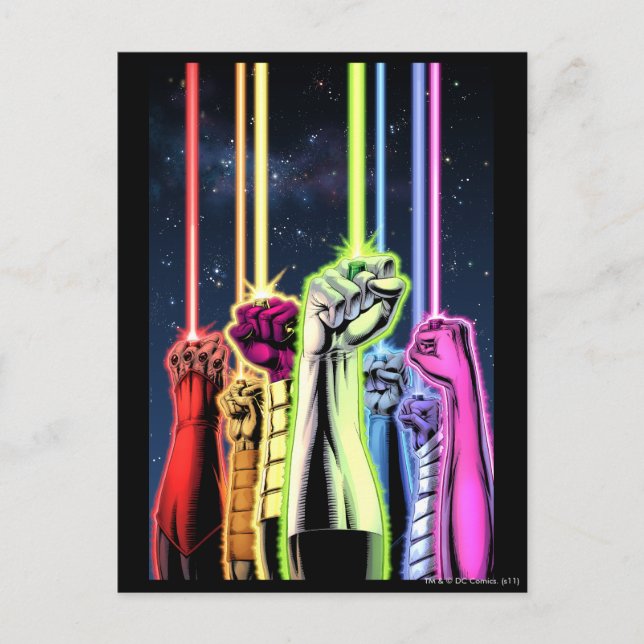 Cartão Postal Mãos ao ar com anéis -Cor (Frente)