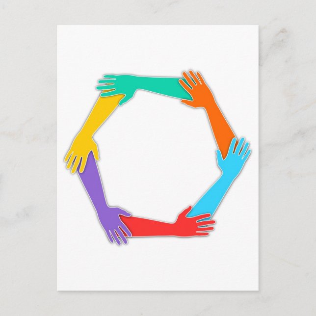 Cartão Postal Mãos Apostas (Frente)