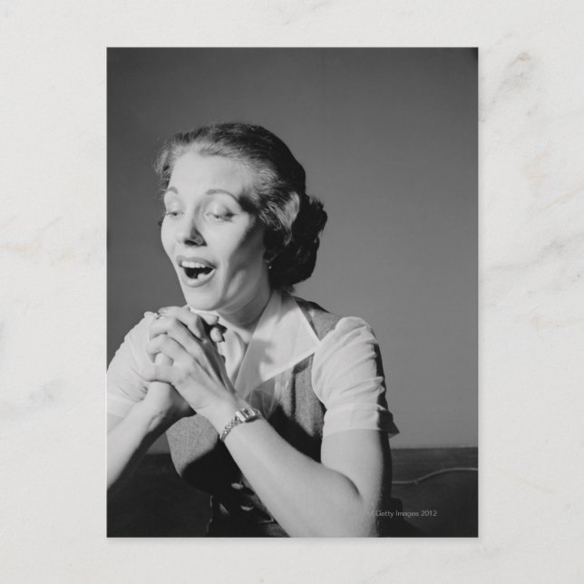 Cartão Postal Mãos Clasped (Frente)