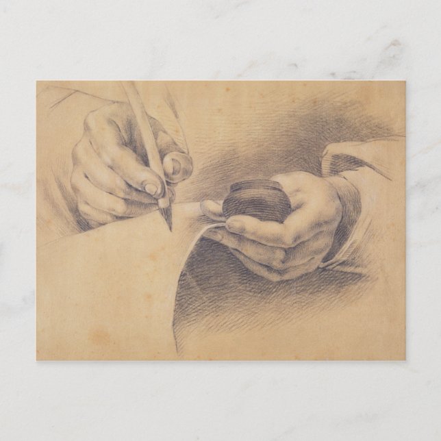Cartão Postal Mãos de Desenho, 1798 (Frente)