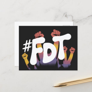 Cartão Postal Mãos de FDT no ar