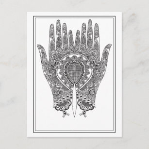 Cartão Postal Mãos do Black Henna