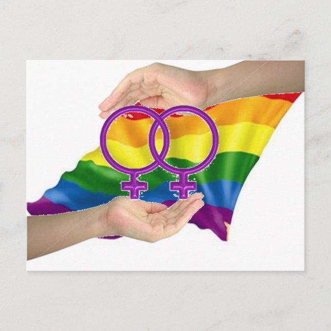 Cartão Postal Mãos e Símbolos femininos (Frente)