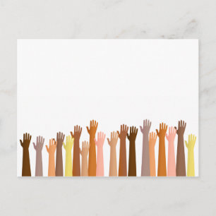 Cartão Postal Mãos Levantadas