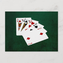 Cartão Postal Mãos-Poker - Um Par - Jack