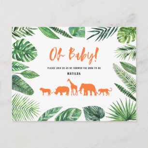 Cartão Postal Mãozinha de ouro tropical e colorida futura