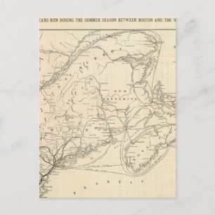 Cartão Postal Map Boston and Maine Railroad